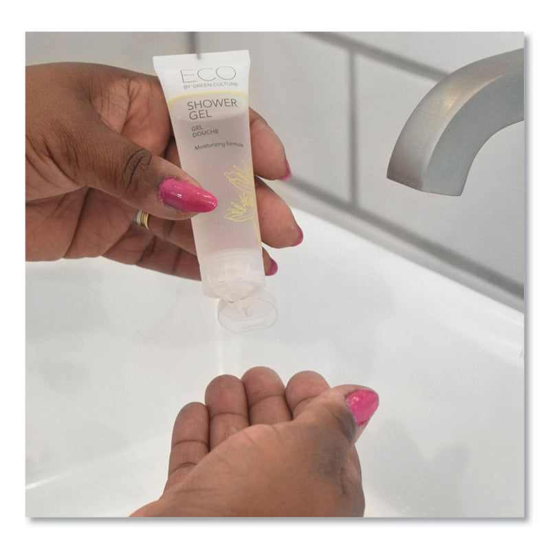 Eco By Green Culture Shower Gel, Clean Scent, 30mL, 288/Carton