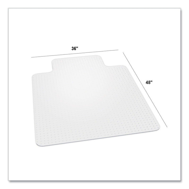 ES Robbins EverLife Chair Mats for Medium Pile Carpet With Lip, 36 x 48, Clear