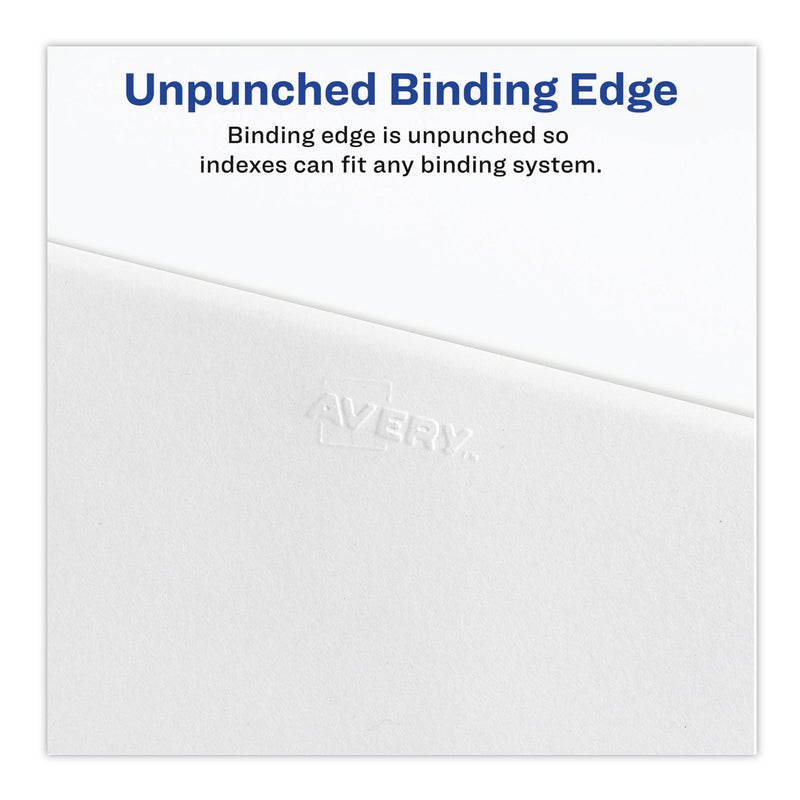 Avery Preprinted Legal Exhibit Side Tab Index Dividers, Avery Style, 26-Tab, F, 11 x 8.5, White, 25/Pack, (1406)