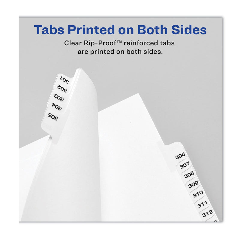 Avery Preprinted Legal Exhibit Side Tab Index Dividers, Avery Style, 10-Tab, 79, 11 x 8.5, White, 25/Pack, (1079)