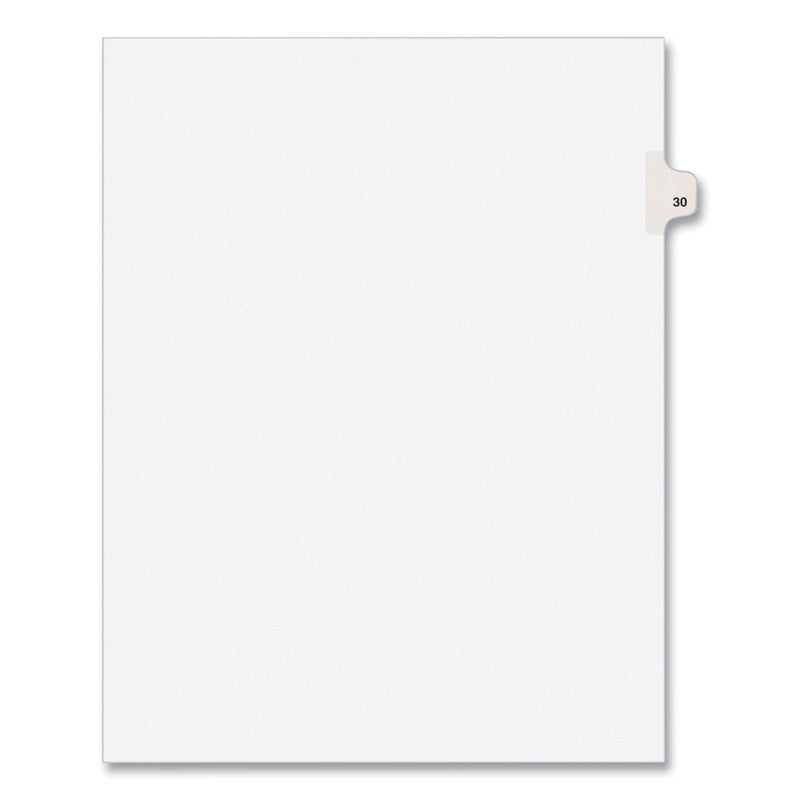 Avery Preprinted Legal Exhibit Side Tab Index Dividers, Avery Style, 10-Tab, 30, 11 x 8.5, White, 25/Pack, (1030)