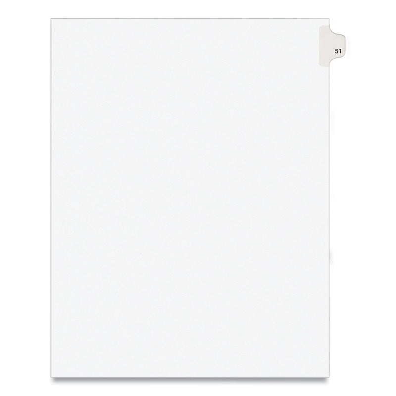Avery Preprinted Legal Exhibit Side Tab Index Dividers, Avery Style, 10-Tab, 51, 11 x 8.5, White, 25/Pack, (1051)