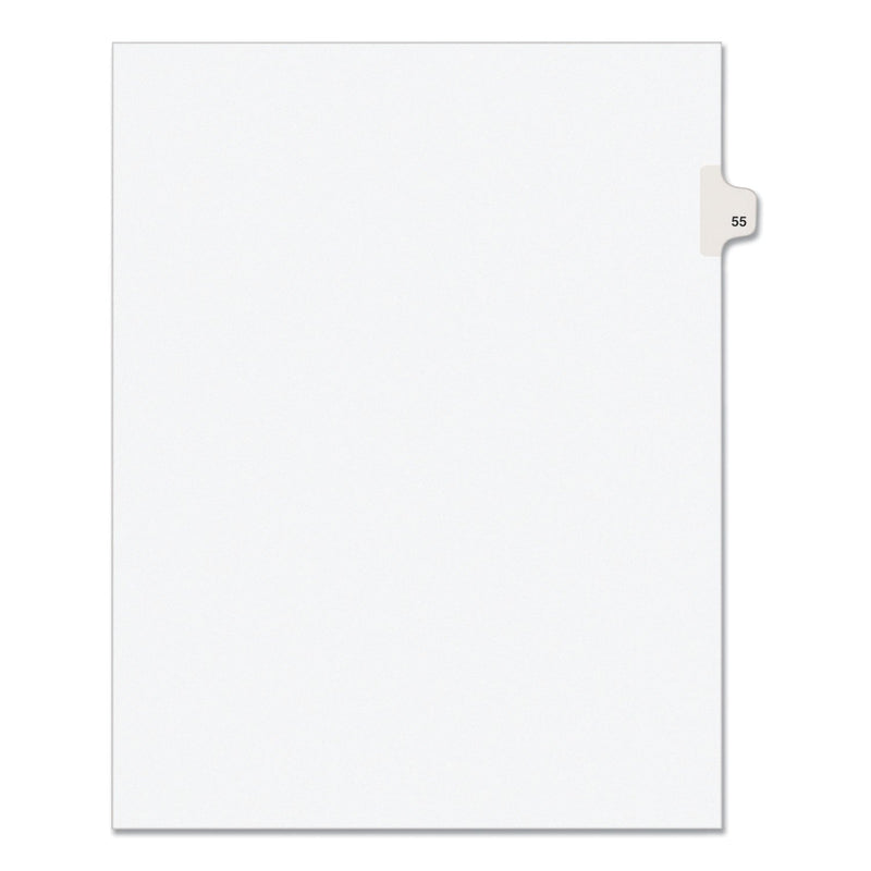 Avery Preprinted Legal Exhibit Side Tab Index Dividers, Avery Style, 10-Tab, 55, 11 x 8.5, White, 25/Pack, (1055)