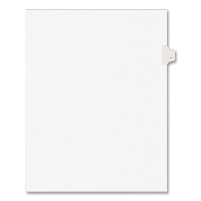 Avery Preprinted Legal Exhibit Side Tab Index Dividers, Avery Style, 10-Tab, 56, 11 x 8.5, White, 25/Pack, (1056)