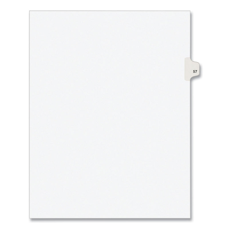 Avery Preprinted Legal Exhibit Side Tab Index Dividers, Avery Style, 10-Tab, 57, 11 x 8.5, White, 25/Pack, (1057)