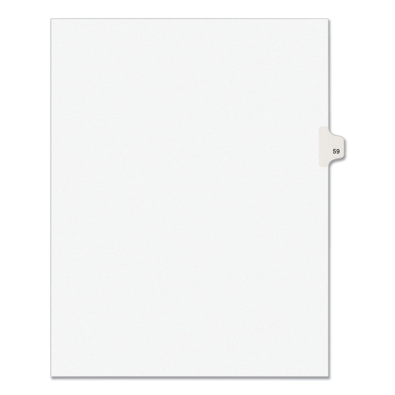 Avery Preprinted Legal Exhibit Side Tab Index Dividers, Avery Style, 10-Tab, 59, 11 x 8.5, White, 25/Pack, (1059)