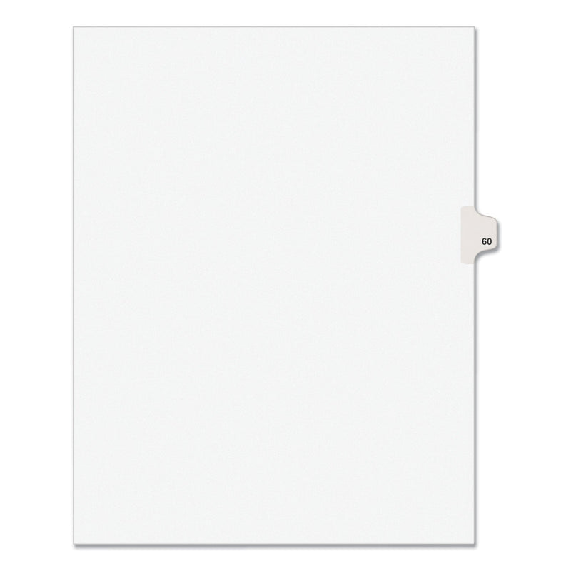 Avery Preprinted Legal Exhibit Side Tab Index Dividers, Avery Style, 10-Tab, 60, 11 x 8.5, White, 25/Pack, (1060)