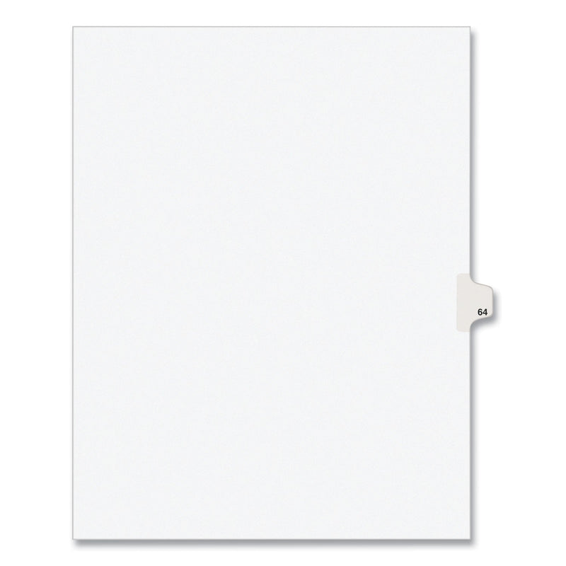 Avery Preprinted Legal Exhibit Side Tab Index Dividers, Avery Style, 10-Tab, 64, 11 x 8.5, White, 25/Pack, (1064)