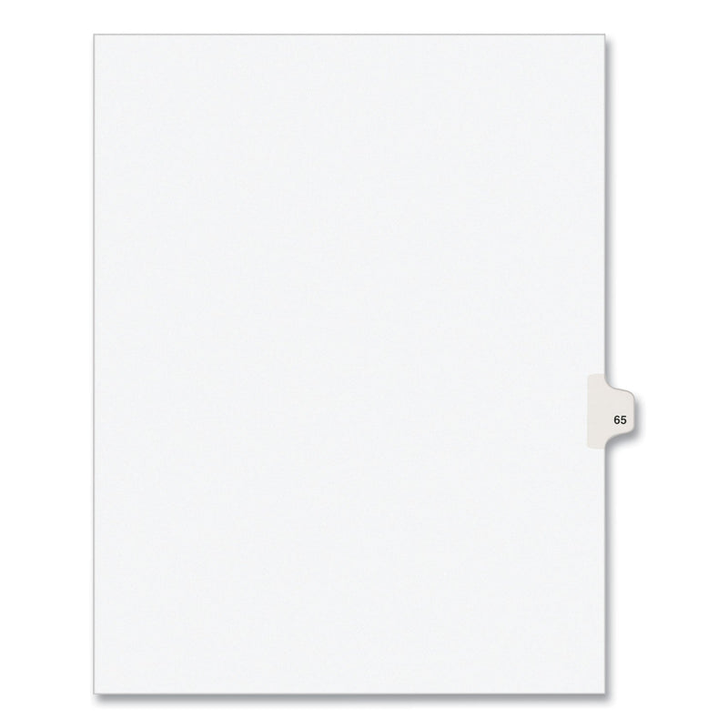 Avery Preprinted Legal Exhibit Side Tab Index Dividers, Avery Style, 10-Tab, 65, 11 x 8.5, White, 25/Pack, (1065)