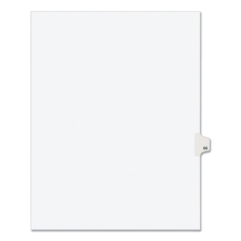 Avery Preprinted Legal Exhibit Side Tab Index Dividers, Avery Style, 10-Tab, 66, 11 x 8.5, White, 25/Pack, (1066)