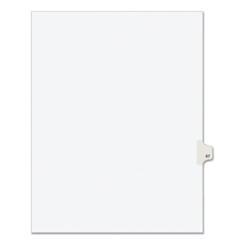 Avery Preprinted Legal Exhibit Side Tab Index Dividers, Avery Style, 10-Tab, 67, 11 x 8.5, White, 25/Pack, (1067)