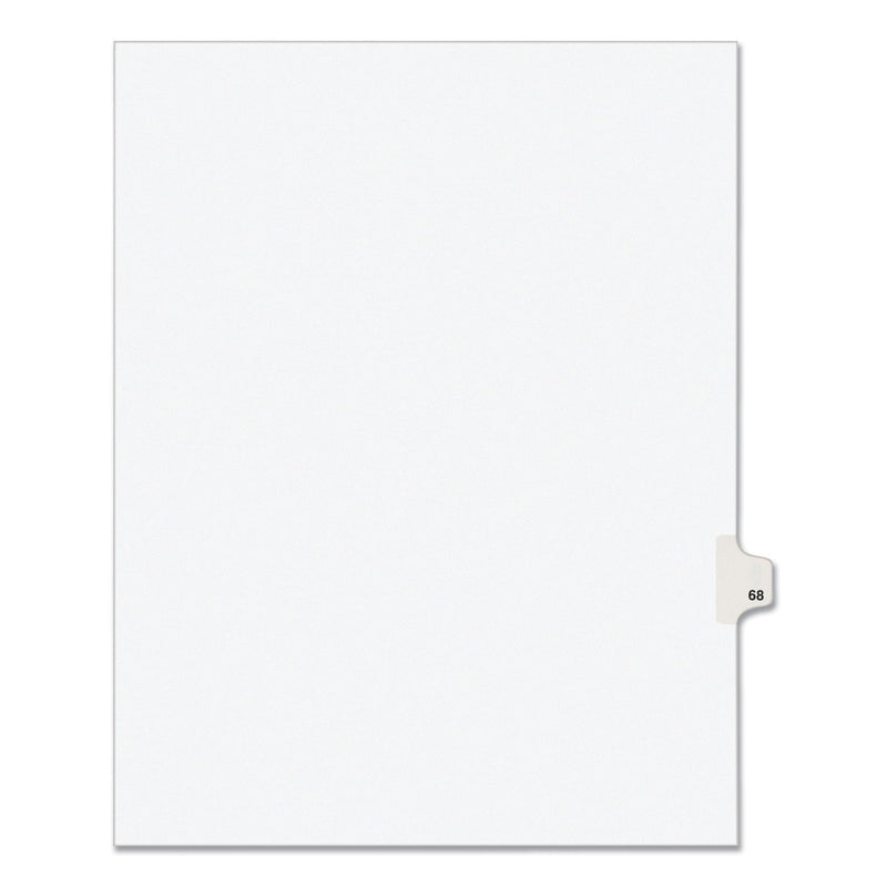 Avery Preprinted Legal Exhibit Side Tab Index Dividers, Avery Style, 10-Tab, 68, 11 x 8.5, White, 25/Pack, (1068)