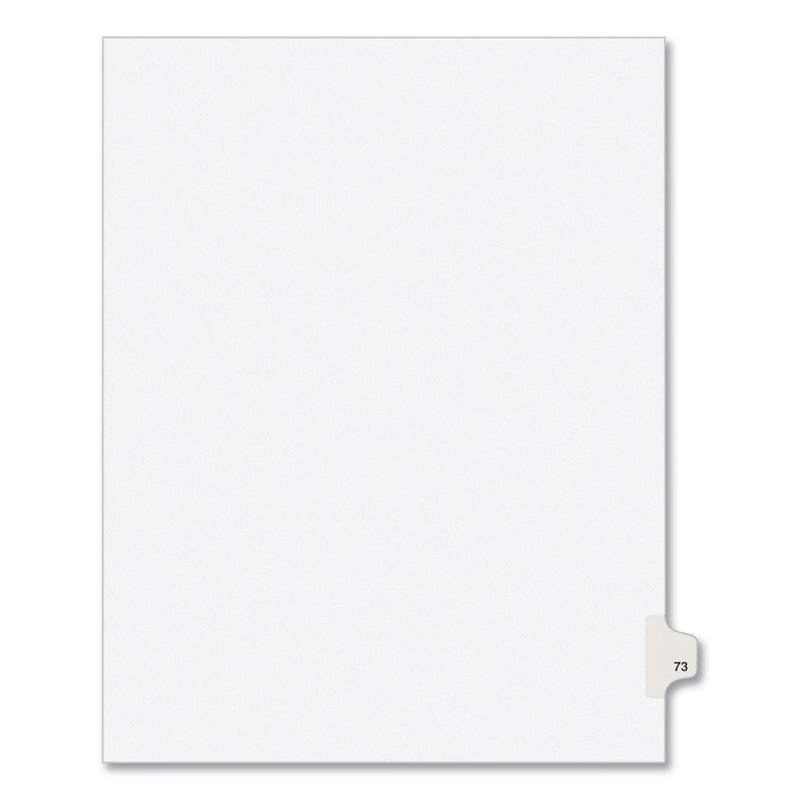 Avery Preprinted Legal Exhibit Side Tab Index Dividers, Avery Style, 10-Tab, 73, 11 x 8.5, White, 25/Pack, (1073)