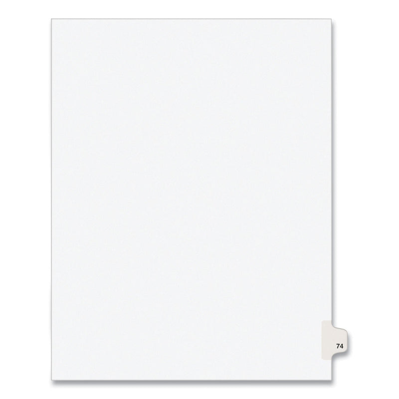 Avery Preprinted Legal Exhibit Side Tab Index Dividers, Avery Style, 10-Tab, 74, 11 x 8.5, White, 25/Pack, (1074)