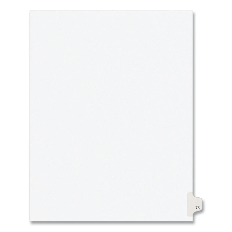 Avery Preprinted Legal Exhibit Side Tab Index Dividers, Avery Style, 10-Tab, 75, 11 x 8.5, White, 25/Pack, (1075)