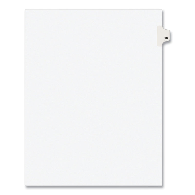 Avery Preprinted Legal Exhibit Side Tab Index Dividers, Avery Style, 10-Tab, 78, 11 x 8.5, White, 25/Pack, (1078)