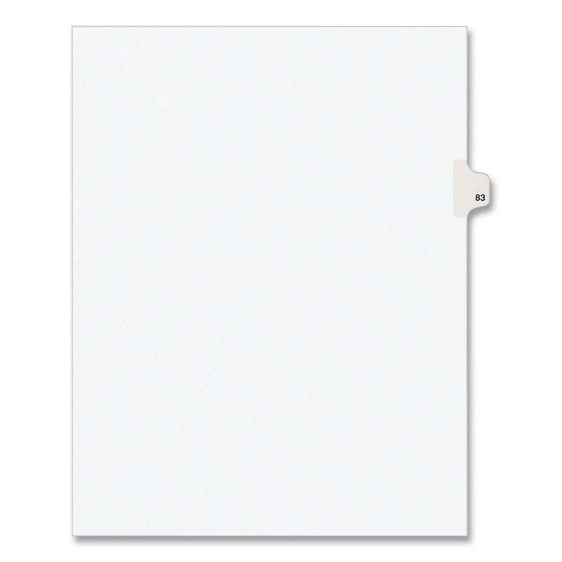 Avery Preprinted Legal Exhibit Side Tab Index Dividers, Avery Style, 10-Tab, 83, 11 x 8.5, White, 25/Pack, (1083)