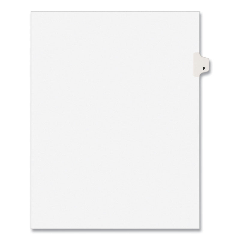 Avery Preprinted Legal Exhibit Side Tab Index Dividers, Avery Style, 26-Tab, F, 11 x 8.5, White, 25/Pack, (1406)