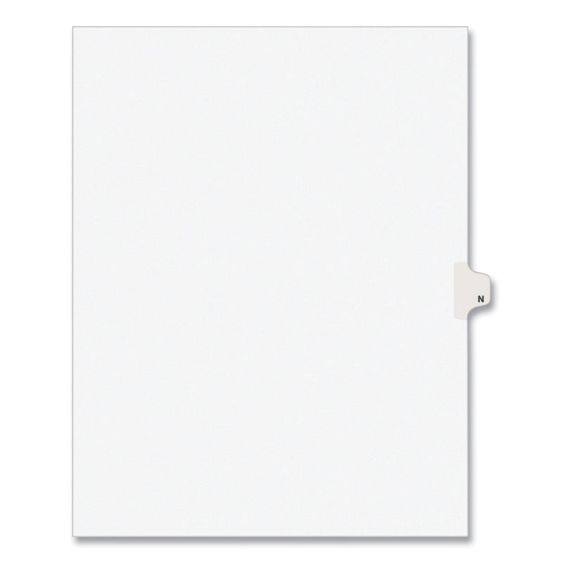 Avery Preprinted Legal Exhibit Side Tab Index Dividers, Avery Style, 26-Tab, N, 11 x 8.5, White, 25/Pack, (1414)