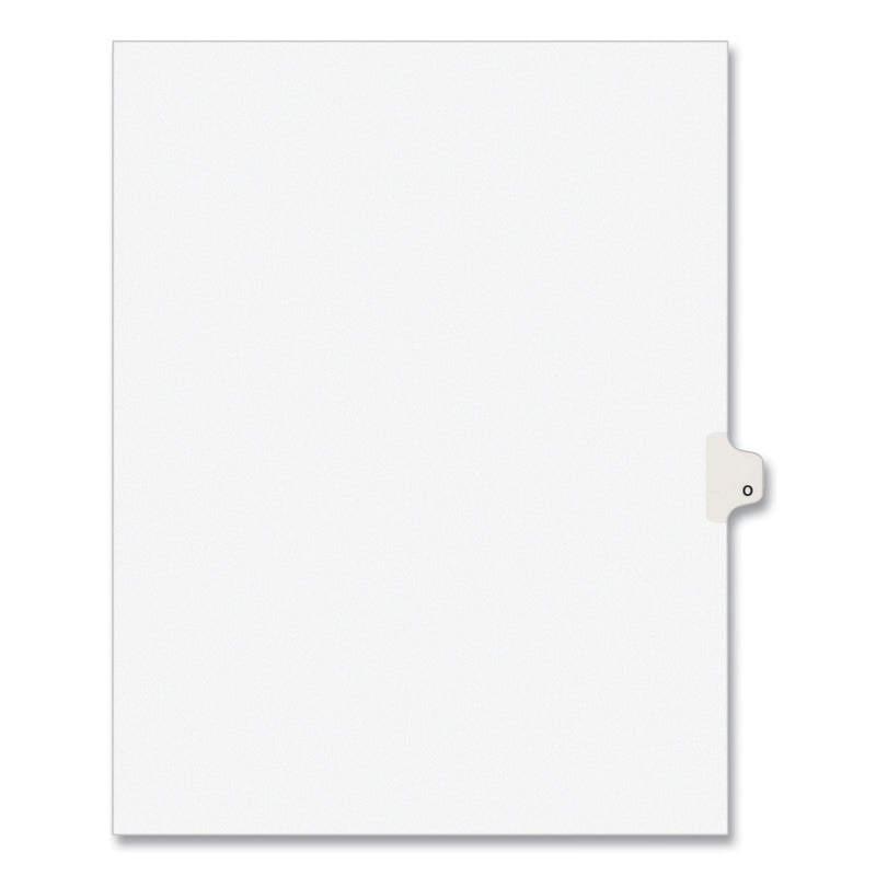 Avery Preprinted Legal Exhibit Side Tab Index Dividers, Avery Style, 26-Tab, O, 11 x 8.5, White, 25/Pack, (1415)