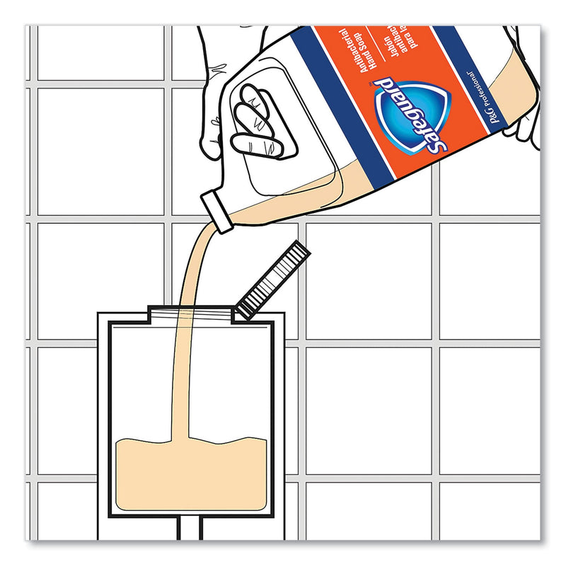 Safeguard Antibacterial Liquid Hand Soap, Light Scent, 1 gal Bottle, 2/Carton
