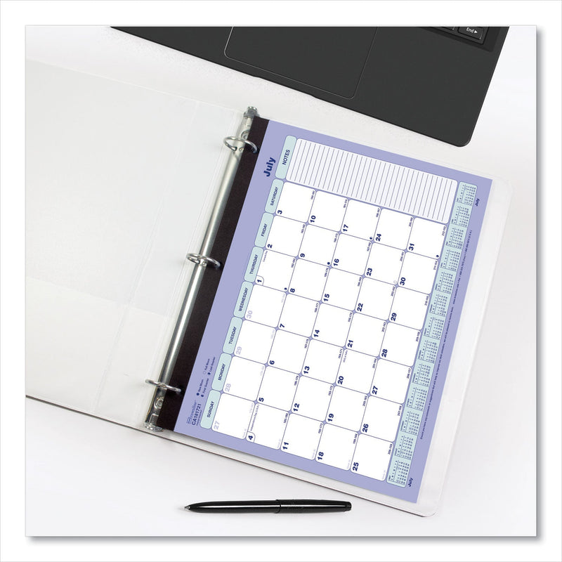 Brownline Academic 13-Month Desk Pad Calendar, 11 x 8.5, Black Binding, 13-Month (July to July): 2022 to 2023