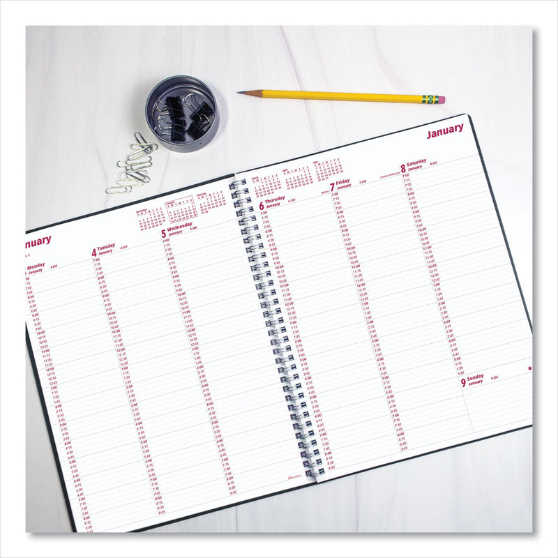 Brownline DuraFlex Weekly Planner, 11 x 8.5, Black Cover, 12-Month (Jan to Dec): 2023