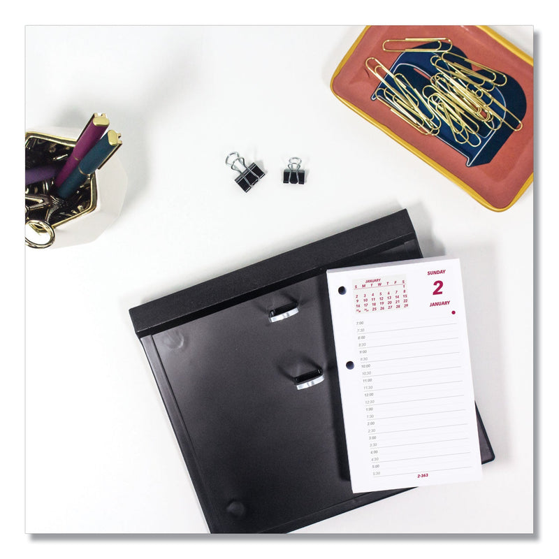 Brownline Daily Calendar Pad Refill, 6 x 3.5, White/Burgundy/Gray Sheets, 2023