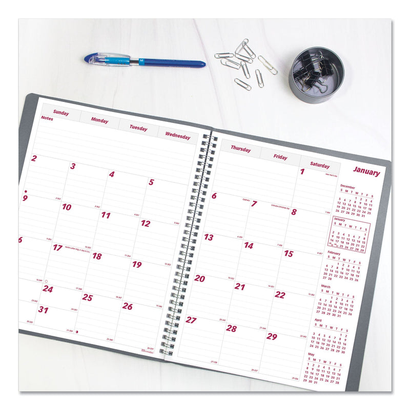 Brownline Mountains 14-Month Planner, Mountains Photography, 11 x 8.5, Blue/Green Cover, 14-Month (Dec to Jan): 2022 to 2024