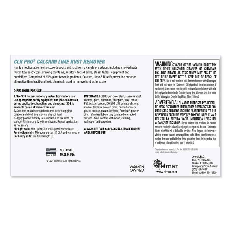 CLR PRO Calcium, Lime and Rust Remover, 1 gal Bottle