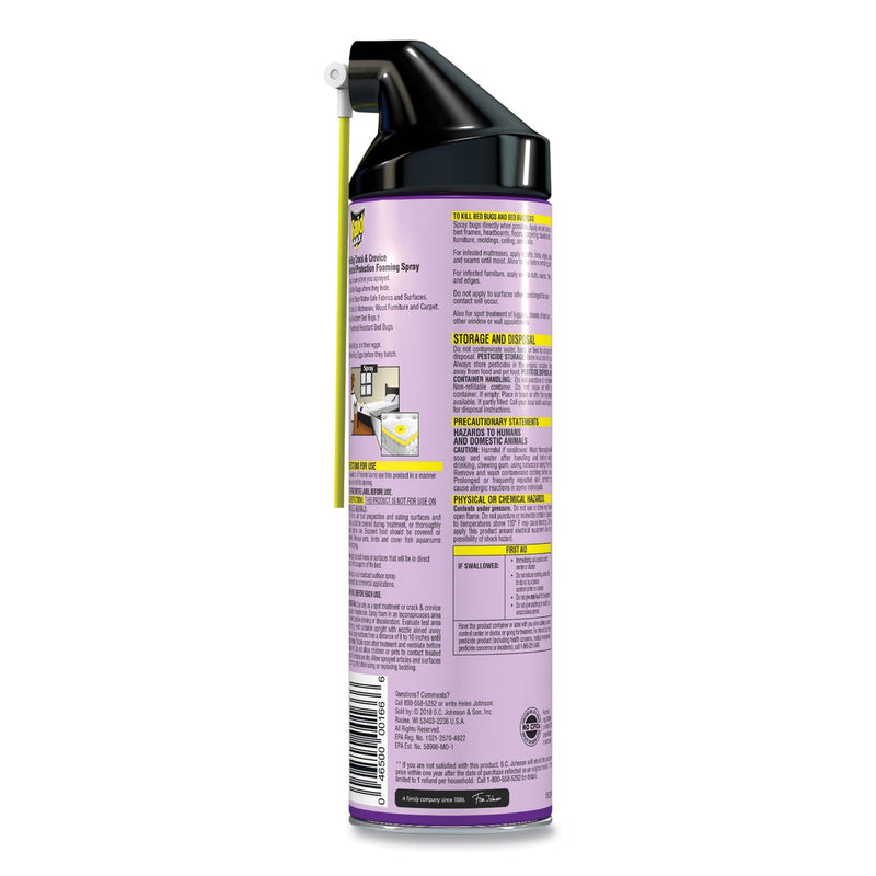 Raid Foaming Crack and Crevice Bed Bug Killer, 17.5 oz Aerosol Spray, 6/Carton
