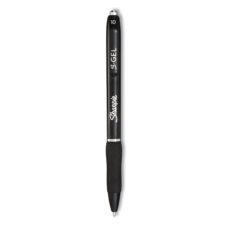 Sharpie S-Gel High-Performance Gel Pen, Retractable, Bold 1 mm, Black Ink, Black Barrel, 36/Pack
