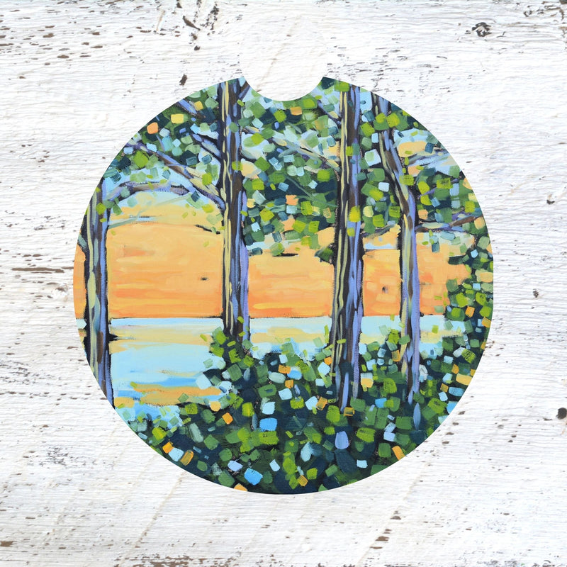 Car Coaster:  Close the Day With Beauty - Sunset. Artist Christi Dreese