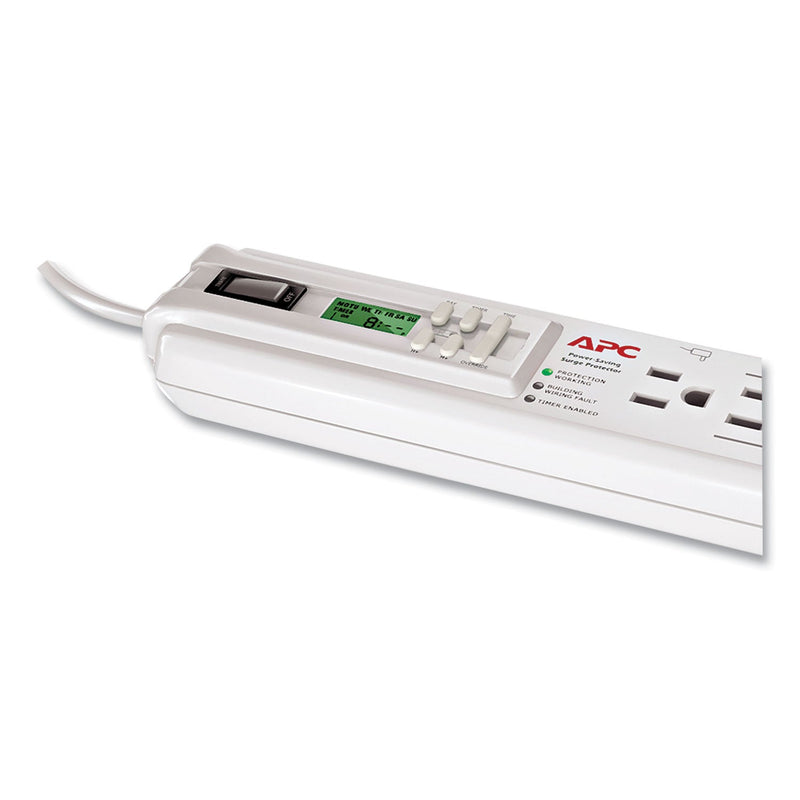 APC SurgeArrest Surge Protector, 6 AC Outlets, 3 ft, 1,020 J, White