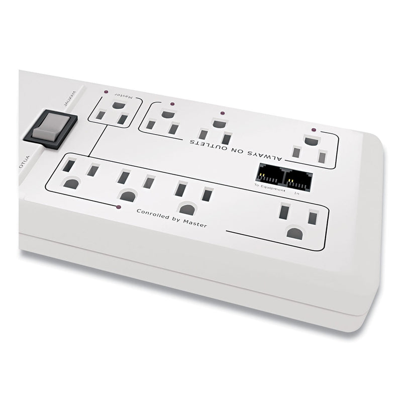 APC Home/Office SurgeArrest Protector, 8 AC Outlets, 6 ft Cord, 2,030 J, White