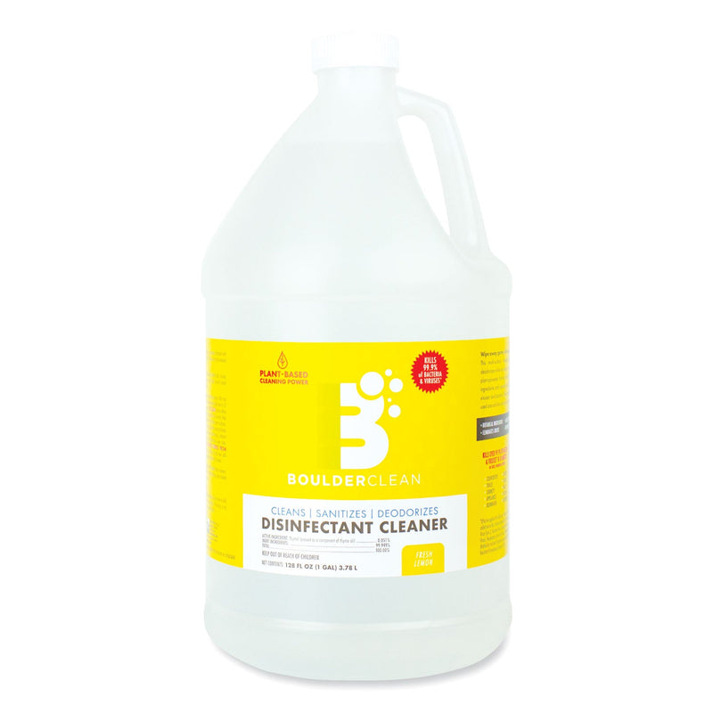 Boulder Clean Disinfectant Cleaner, Lemon Scent, 128 oz Bottle