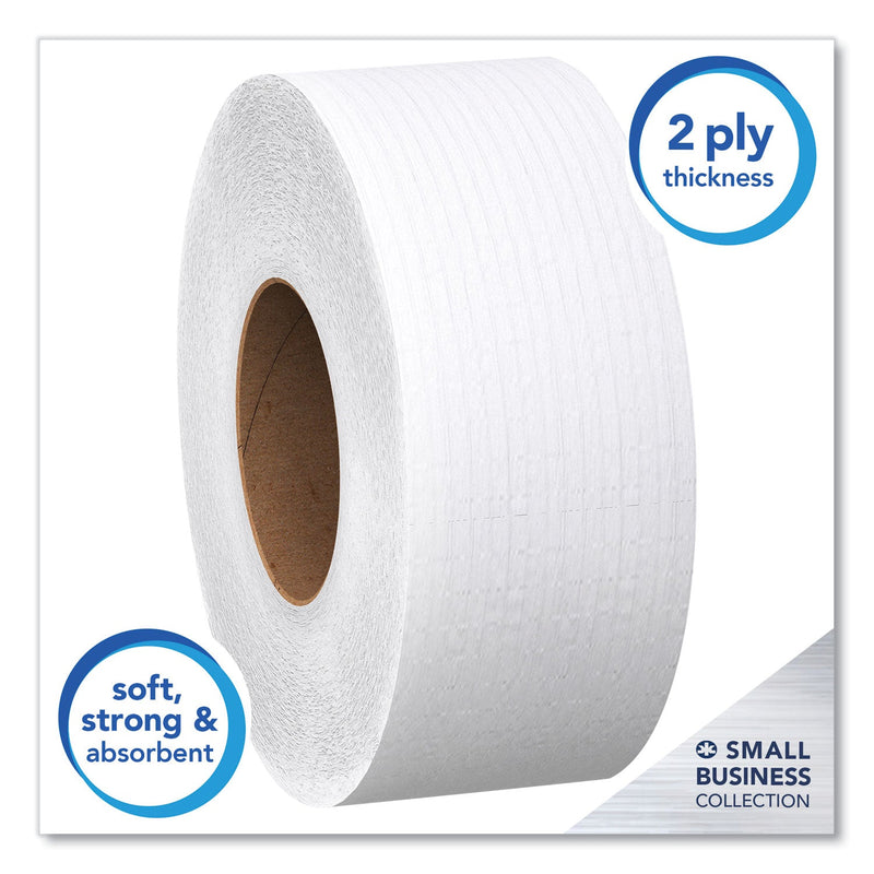 Scott Essential JRT Jumbo Roll Bathroom Tissue, Septic Safe, 2-Ply, White, 3.55" x 1,000 ft, 4 Rolls/Carton