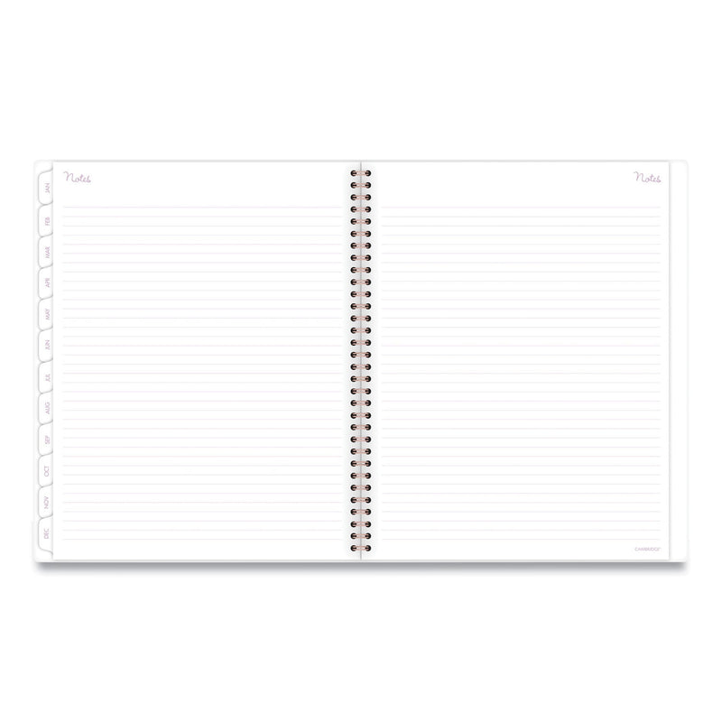Cambridge Mina Weekly/Monthly Planner, Main Floral Artwork, 11 x 8.5, White/Violet/Peach Cover, 12-Month (Jan to Dec): 2023