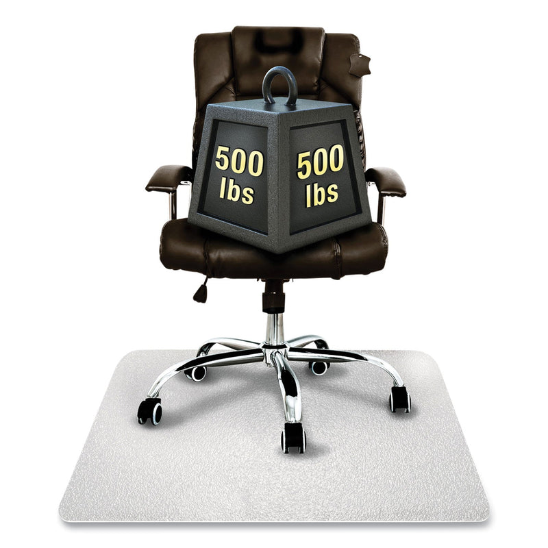 Floortex Cleartex MegaMat Heavy-Duty Polycarbonate Mat for Hard Floor/All Carpet, 46 x 60, Clear