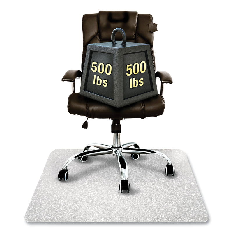 Floortex Cleartex MegaMat Heavy-Duty Polycarbonate Mat for Hard Floor/All Carpet, 46 x 60, Clear