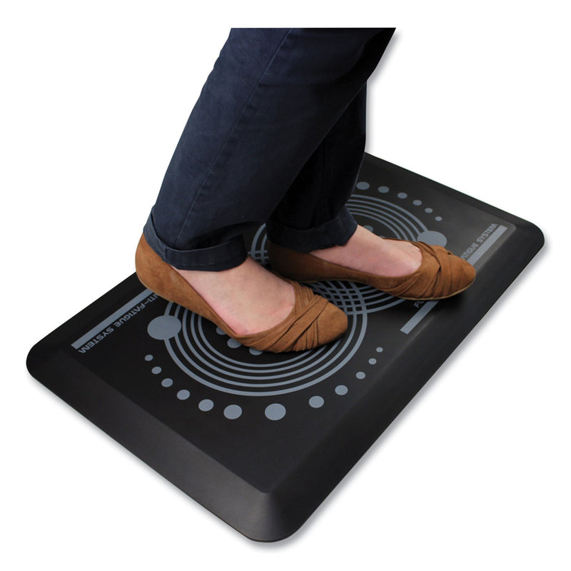 Floortex AFS-TEX 2000 Anti-Fatigue Mat, Rectangular, 20 x 32, Black