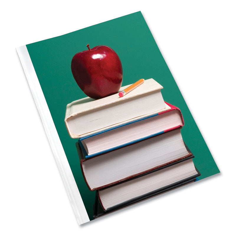 Fellowes Thermal Binding System Presentation Covers, Clear, 31 to 60 Sheet Capacity, 11 x 8.5, Unpunched, 10/Pack