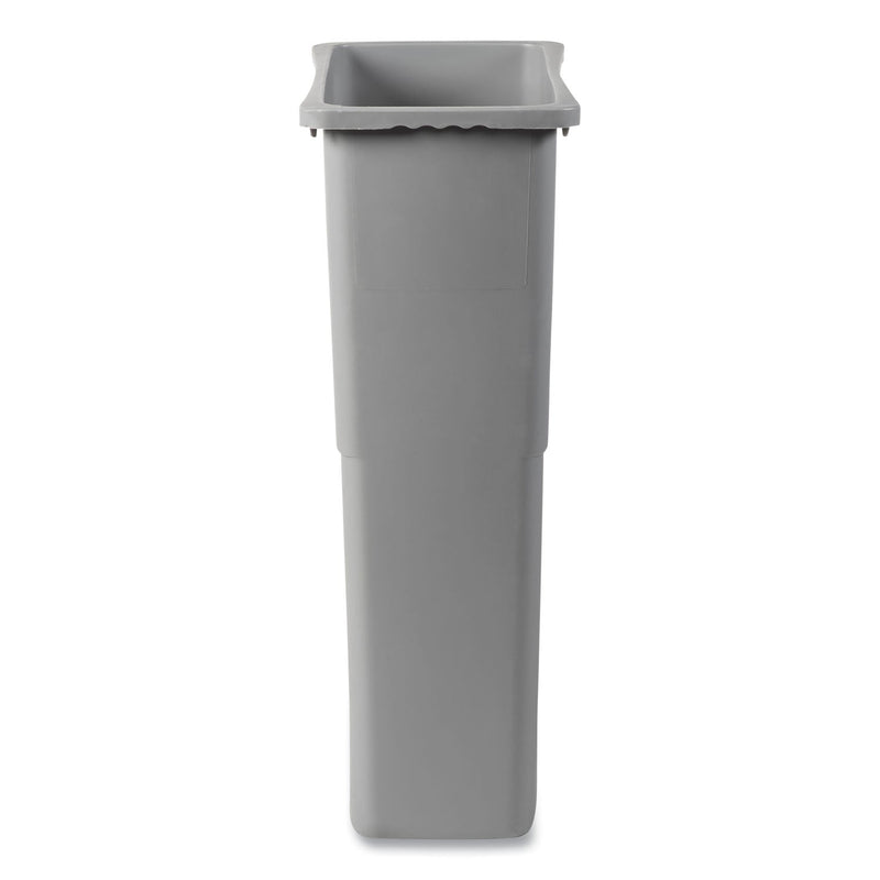 Boardwalk Slim Waste Container, 23 gal, Gray, Plastic
