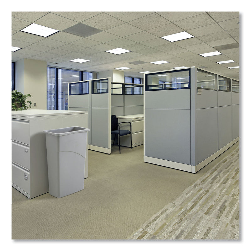 Boardwalk Slim Waste Container, 23 gal, Gray, Plastic