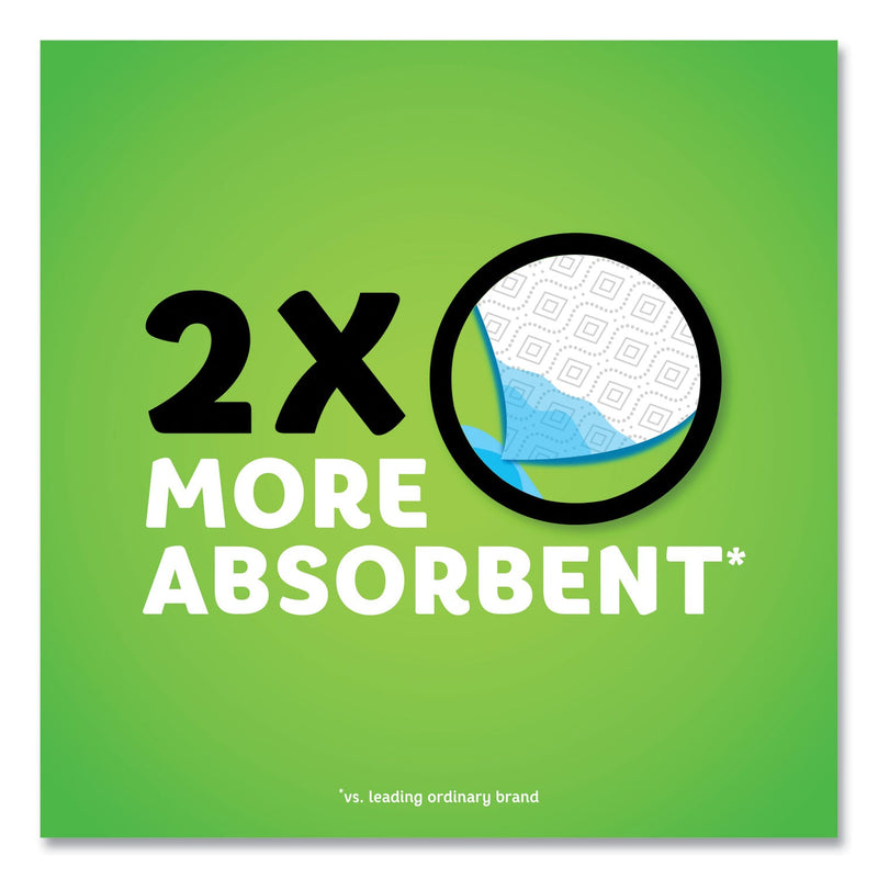 Bounty Kitchen Roll Paper Towels, 2-Ply, White, 48 Sheets/Single Plus Roll, 12 Rolls/Carton