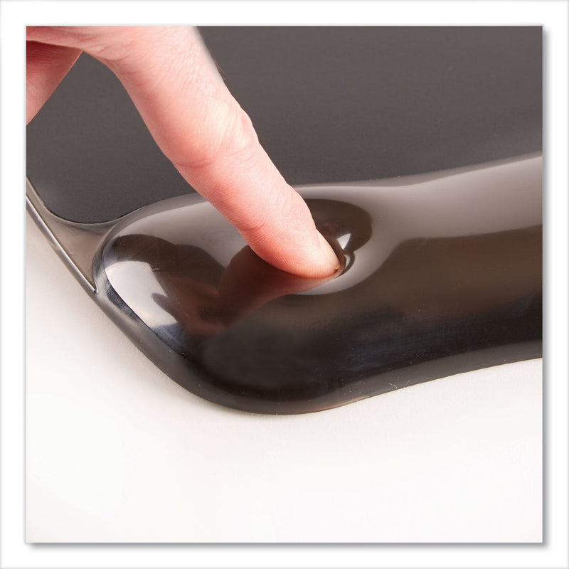 Fellowes Gel Crystals Keyboard Wrist Rest, 18.5 x 2.25, Black