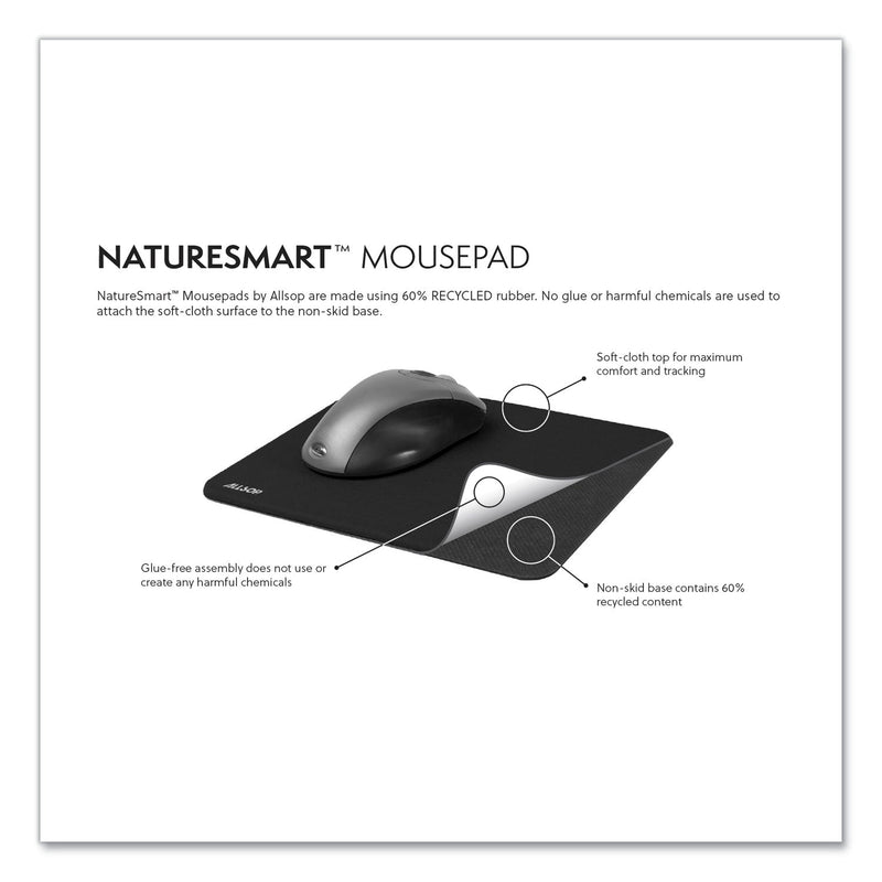 Allsop Naturesmart Mouse Pad, 8.5 x 8, Raindrops Design