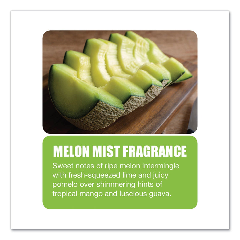 Big D Industries Diamond 3D Urinal Screen, Melon Mist Scent, Clear, 10/Pack, 6 Packs/Carton