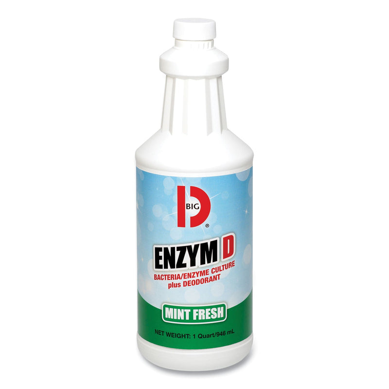 Big D Industries Enzym D Digester Deodorant, Mint, 32 oz Bottle, 12/Carton