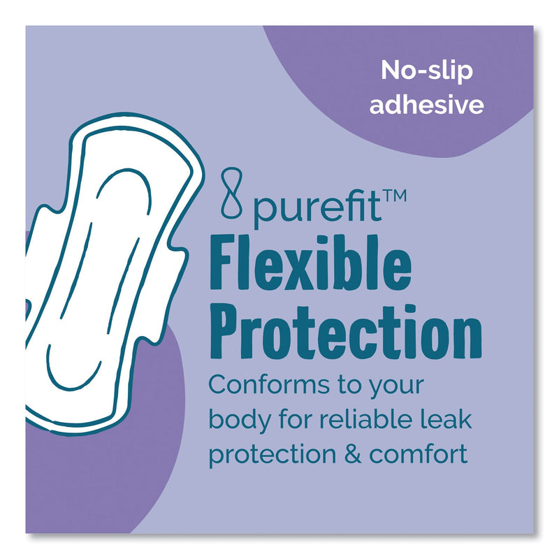 Seventh Generation Chlorine-Free Ultra Thin Pads with Wings, Overnight, 14/Pack